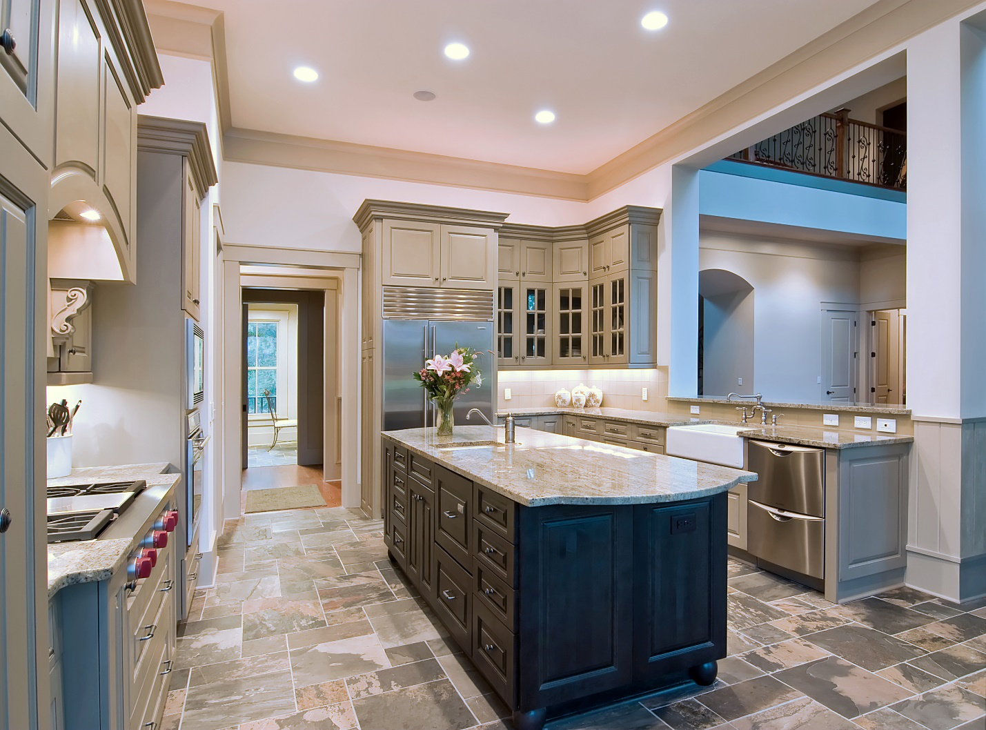 A large area with kitchen flooring.