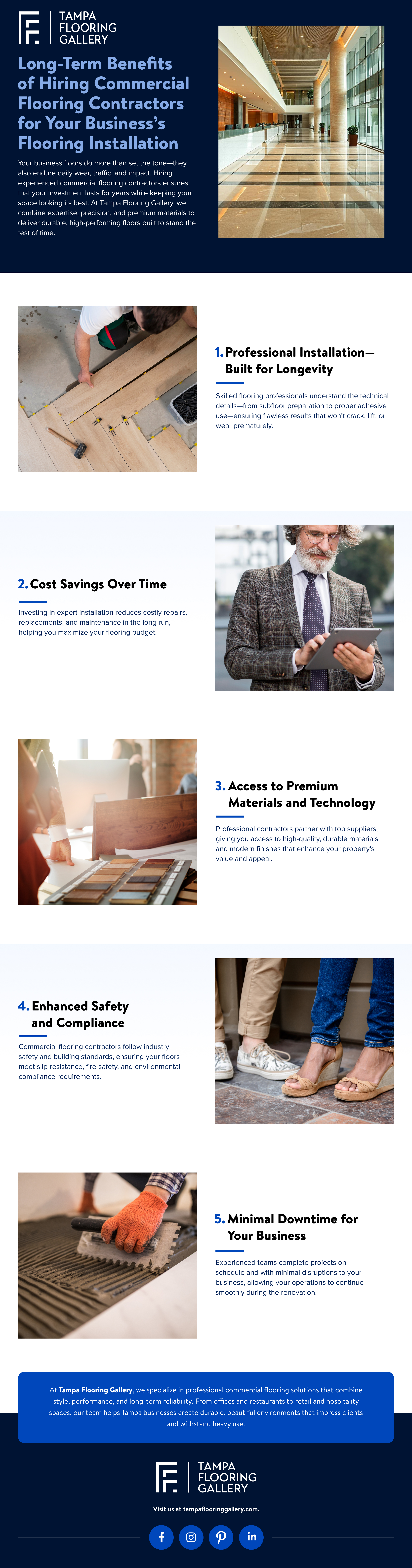 Benefits of Hiring Commercial Flooring Contractors